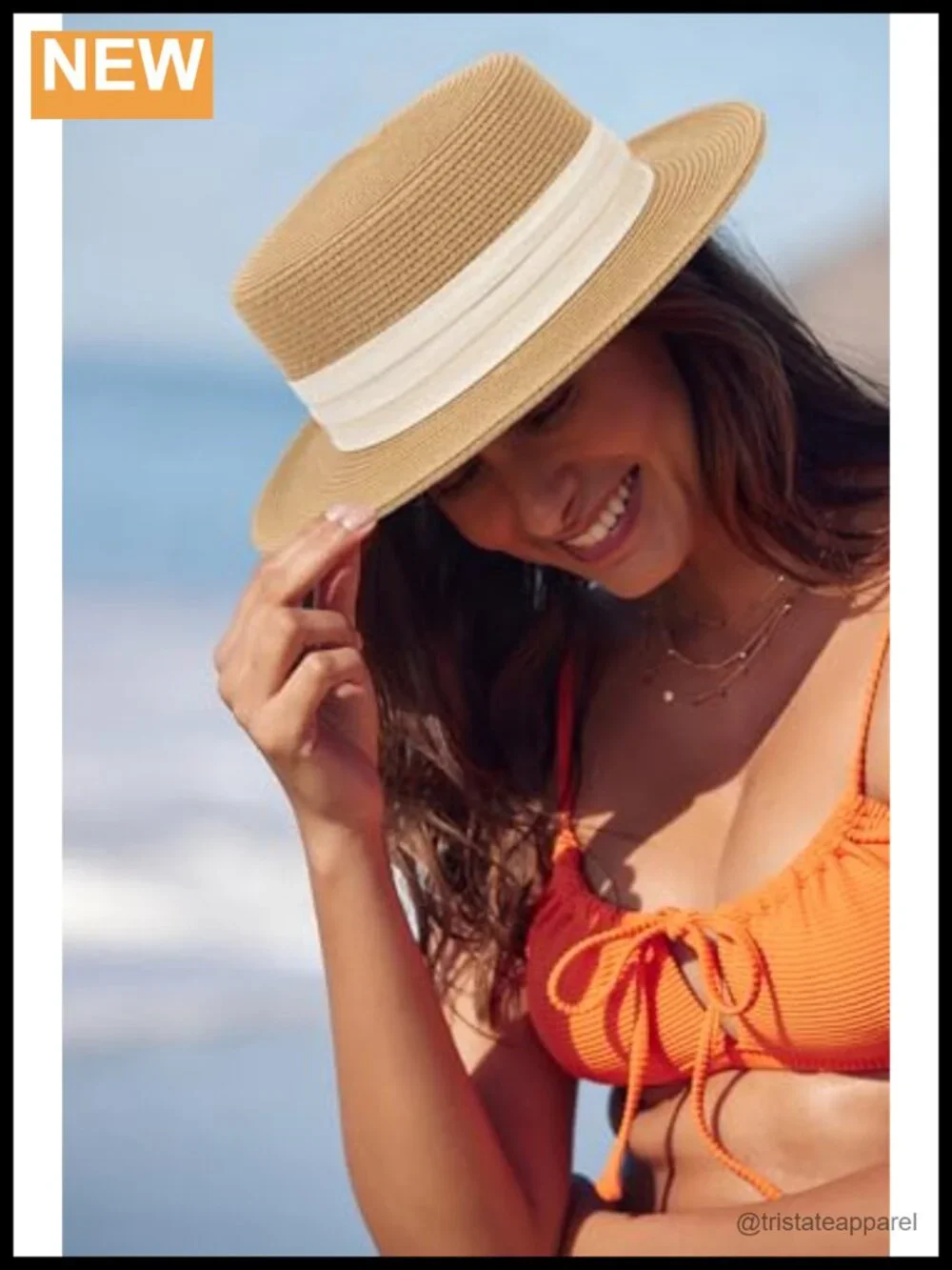 Wide Brim Straw Boater Hat Women Packable Foldable Summer Sun Hat Beach